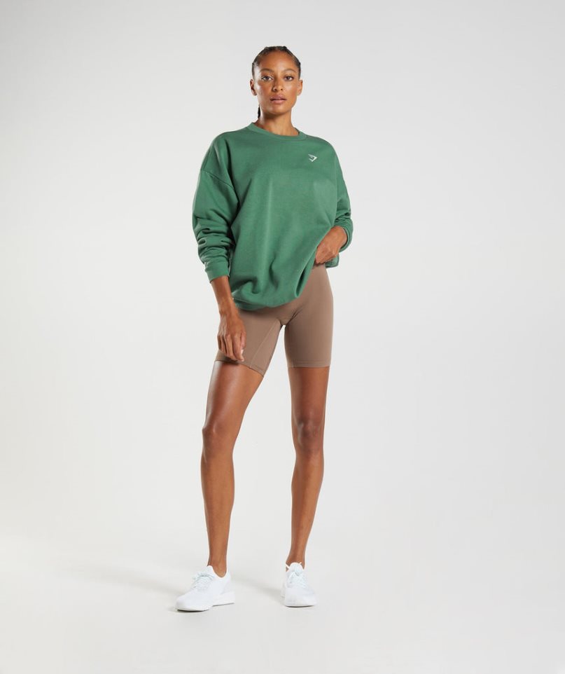 Women's Gymshark Training Oversized Sweatshirts Green | CA 3017D5